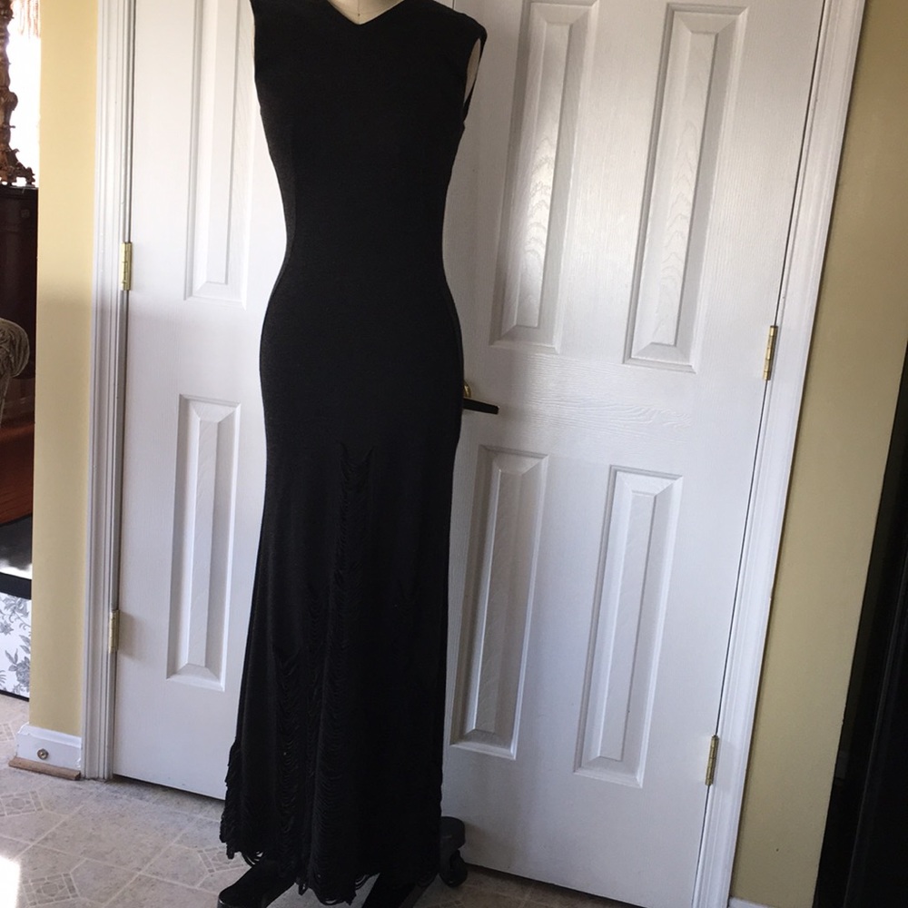 JEAN PAUL GAULTIER RARE SHREDDED LIMITED EDITION LONG MERMAID FIT DRESS EUC